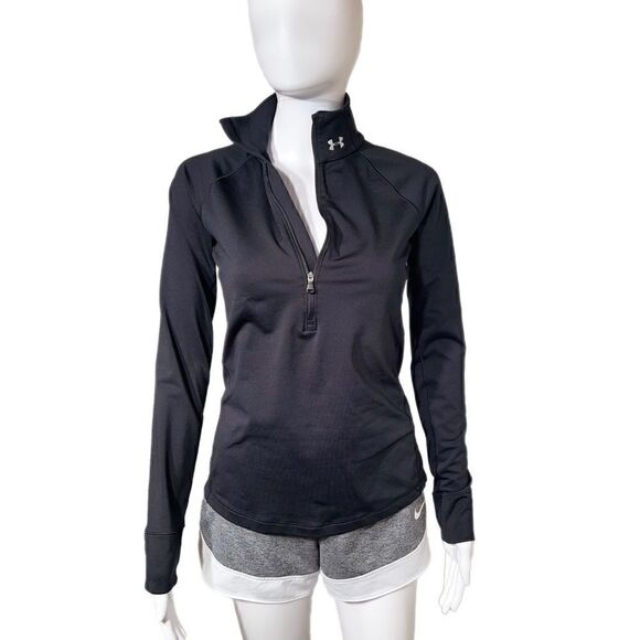 UA Coldgear 1/2 Zip Warm Up Jacket - Picture 2 of 10